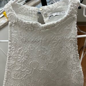 Zara white halter neck dress